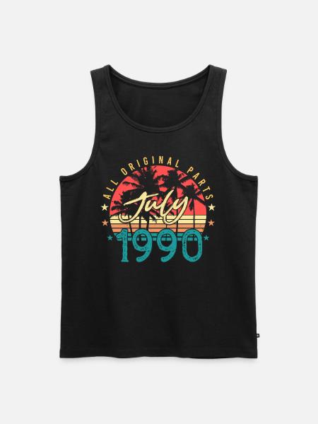 Année de construction 1990 Juillet - Débardeur bio Premium Homme - noir