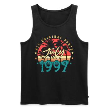 Beste Geschenkidee Juli 1997 - Männer Premium Bio Tank Top - Schwarz - Vorne - Michal (187cm)