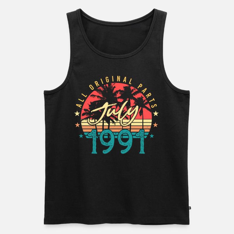 Geburtsmonat Juli 1991 - Männer Premium Bio Tank Top - Schwarz