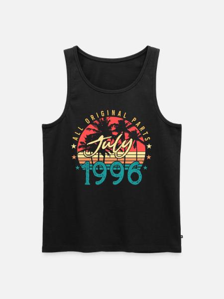 Beste Geschenkidee Juli 1996 - Männer Premium Bio Tank Top - Schwarz