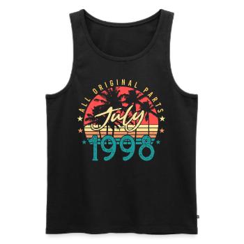 Beste Geschenkidee Juli 1998 - Männer Premium Bio Tank Top - Schwarz - Vorne - Michal (187cm)