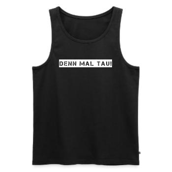 Segeln - denn mal tau - Männer Premium Bio Tank Top - Schwarz - Vorne - AI Model Male 178 light (178cm)