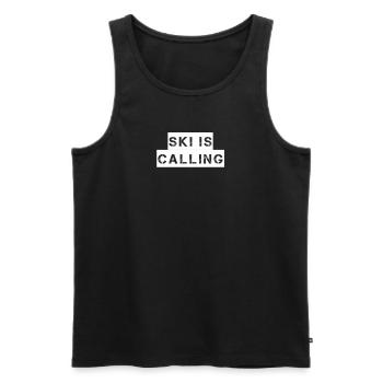 Ski - Ski is calling - Men's Premium Organic Tank Top - black - Front - Michal (187cm)
