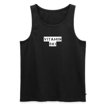 Ski - Vitamin Ski - Men's Premium Organic Tank Top - black - Front - AI Model Male 178 light (178cm)