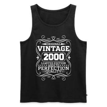Vintage 2000 Original Limited Edition - Männer Premium Bio Tank Top - Schwarz - Vorne - Michal (187cm)