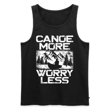 Canoe Canoeing Vintage Canoe More - Männer Premium Bio Tank Top - Schwarz - Vorne - AI Model Male 178 light (178cm)