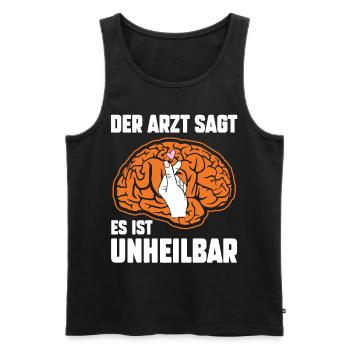 Der Arzt sagt es ist unheilbar K-pop - Männer Premium Bio Tank Top - Schwarz - Vorne - Michal (187cm)