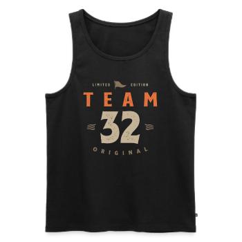 32nd Birthday Team 32 Years Old - Men's Premium Organic Tank Top - black - Front - AI Model Male 178 light (178cm)