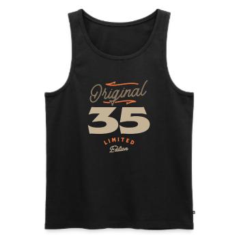 35. Geburtstag Original 35 Jahre alt - Männer Premium Bio Tank Top - Schwarz - Vorne - AI Model Male 178 light (178cm)