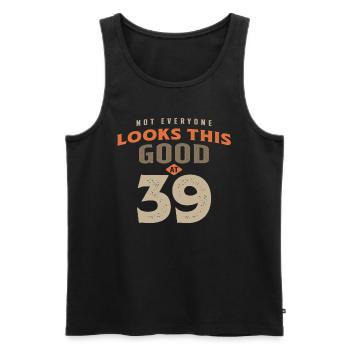 39. Geburtstag sieht mit 39 Jahren so gut aus - Männer Premium Bio Tank Top - Schwarz - Vorne - Michal (187cm)