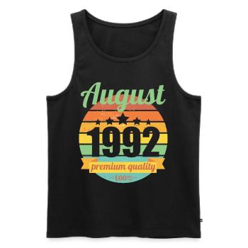 Born August 1992 30 years 30s 30th birthday - Men's Premium Organic Tank Top - black - Front - Michal (187cm)