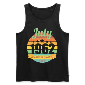 Born July 1962 60 years 60s 60th birthday - Men's Premium Organic Tank Top - black - Front - Michal (187cm)