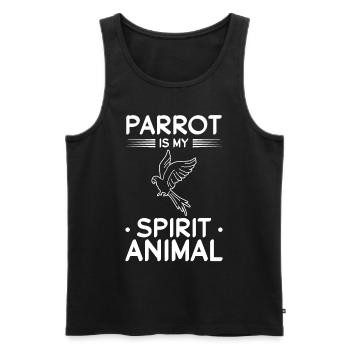 Parrot Bird lover I Parrot est mon - Débardeur bio Premium Homme - noir - Devant - AI Model Male 178 light (178cm)