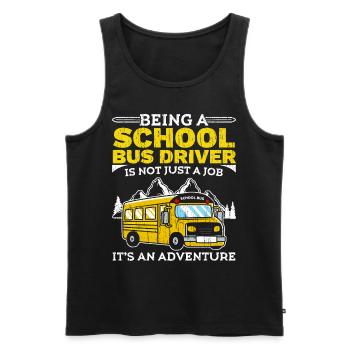 Bus driver is not just a job, it's an abente - Men's Premium Organic Tank Top - black - Front - Michal (187cm)