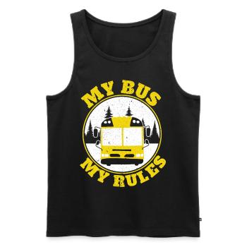 My Bus My Rules School Bus Drivers Student Transport - Men's Premium Organic Tank Top - black - Front - Michal (187cm)