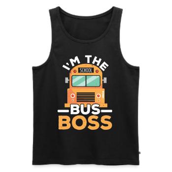 The bus boss school bus driver Student Delivery - Men's Premium Organic Tank Top - black - Front - Michal (187cm)