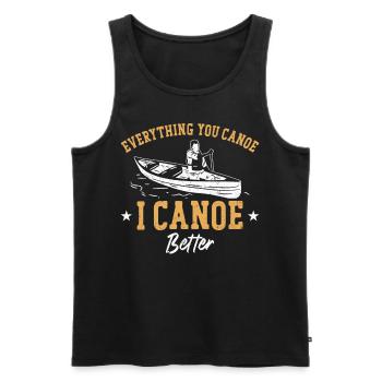 Canoe Canoeing Vintage Anything - Männer Premium Bio Tank Top - Schwarz - Vorne - AI Model Male 178 light (178cm)
