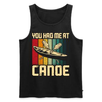 Canoe Canoeing Vintage Retro You - Men's Premium Organic Tank Top - black - Front - Michal (187cm)