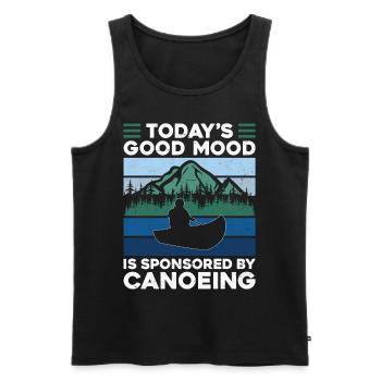 Canoe Canoeing Vintage Retro - Männer Premium Bio Tank Top - Schwarz - Vorne - AI Model Male 178 light (178cm)