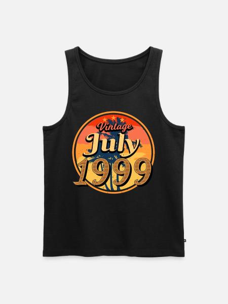 Geburtsmonat Juli 1999 - Männer Premium Bio Tank Top - Schwarz