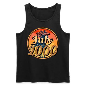 Geburtsmonat Juli 2000 - Männer Premium Bio Tank Top - Schwarz - Vorne - AI Model Male 178 light (178cm)