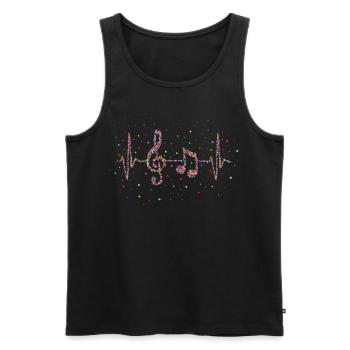 Music Key Professeur de musique École de musique - Débardeur bio Premium Homme - noir - Devant - Michal (187cm)