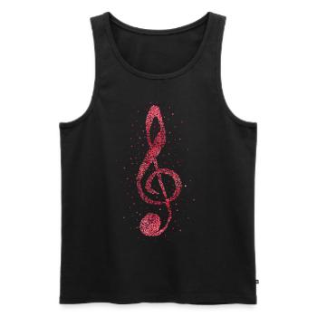 Orchester Chor Musiker Notenschlüssel - Männer Premium Bio Tank Top - Schwarz - Vorne - Michal (187cm)