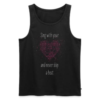 Singer Singer Singing Choir Choir Director - Men's Premium Organic Tank Top - black - Front - AI Model Male 178 light (178cm)