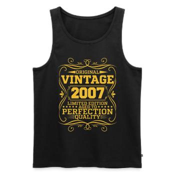 Vintage 2007 Original Limited Edition - Männer Premium Bio Tank Top - Schwarz - Vorne - Michal (187cm)