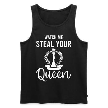 Regardez-moi voler votre reine - Checkmate Chess Playe - Débardeur bio Premium Homme - noir - Devant - Michal (187cm)
