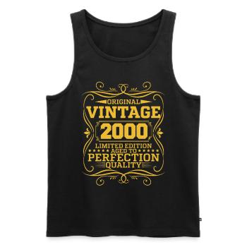 Vintage 2000 Original Limited Edition - Männer Premium Bio Tank Top - Schwarz - Vorne - Michal (187cm)