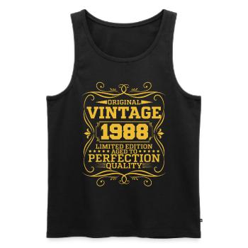 Vintage 1988 Original Limited Edition - Männer Premium Bio Tank Top - Schwarz - Vorne - Michal (187cm)