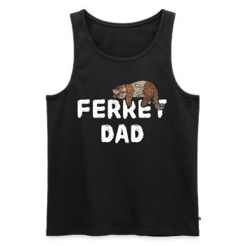 Furet Fischoffer Fête des pères Furet - Débardeur bio Premium Homme - noir - Devant - Michal (187cm)