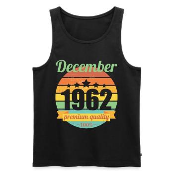 Born December 1962 60 years 60s 60th birthday - Men's Premium Organic Tank Top - black - Front - Michal (187cm)