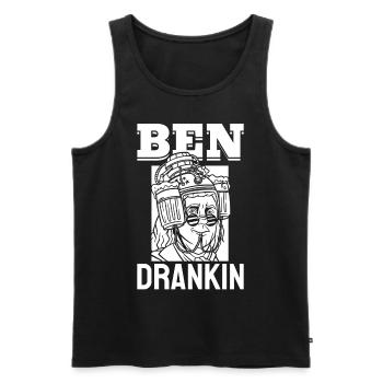 Ben Drankin Drôle de bière Boire de la bière 4 juillet - Débardeur bio Premium Homme - noir - Devant - Michal (187cm)