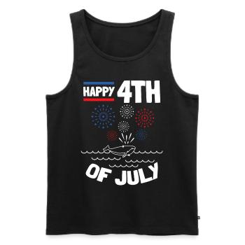 Happy 4th Of July Whale 4th Of July Baby - Männer Premium Bio Tank Top - Schwarz - Vorne - AI Model Male 178 light (178cm)