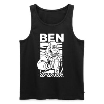 Ben Drankin Drôle de bière Boire de la bière 4 juillet - Débardeur bio Premium Homme - noir - Devant - Michal (187cm)