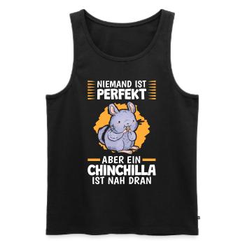 Mein Chinchilla ist perfekt Wollmaus Nagetier - Männer Premium Bio Tank Top - Schwarz - Vorne - Michal (187cm)