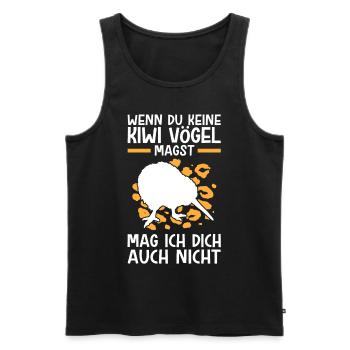 Kiwi Vogel nicht mögen Neuseeland Kiwi Vogel - Männer Premium Bio Tank Top - Schwarz - Vorne - AI Model Male 178 light (178cm)