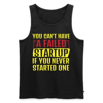 No Failed Startup Without Starting - Men's Premium Organic Tank Top - black - Front - AI Model Male 178 light (178cm)