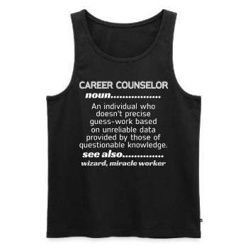 Career Counselor Miracle Worker - Men's Premium Organic Tank Top - black - Front - Michal (187cm)