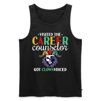 Career Counselor Clown Voice - Men's Premium Organic Tank Top - black - Front - Michal (187cm)