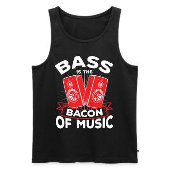 Bass Is Bacon Of Music Bass Speaker - Men's Premium Organic Tank Top - black - Front - Michal (187cm)