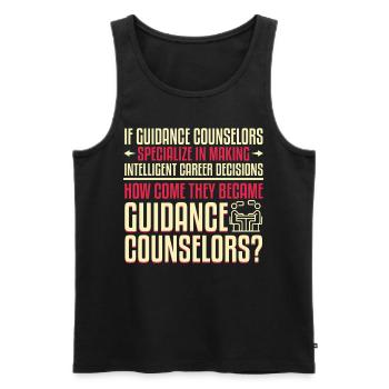 Guidance Counselor Intelligent - Men's Premium Organic Tank Top - black - Front - Michal (187cm)