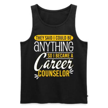 I Became A Career Counselor - Men's Premium Organic Tank Top - black - Front - Michal (187cm)