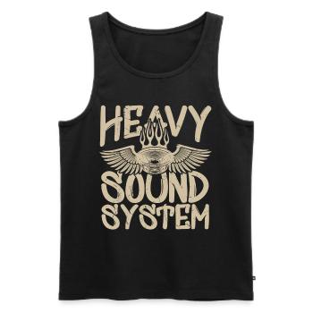 Heavy Sound System Bass Speaker - Men's Premium Organic Tank Top - black - Front - Michal (187cm)