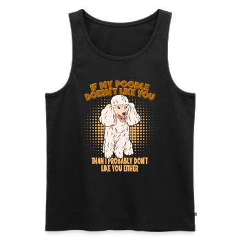 Dog Poodle Design for Dog Lovers - Men's Premium Organic Tank Top - black - Front - Michal (187cm)