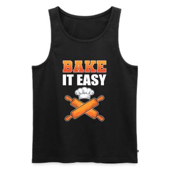 Bake It Easy Bread Making Bread Baking Baker - Männer Premium Bio Tank Top - Schwarz - Vorne - AI Model Male 178 light (178cm)
