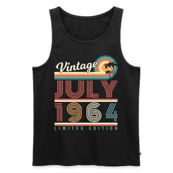 July 1964 Limited Edition - Men's Premium Organic Tank Top - black - Front - Michal (187cm)
