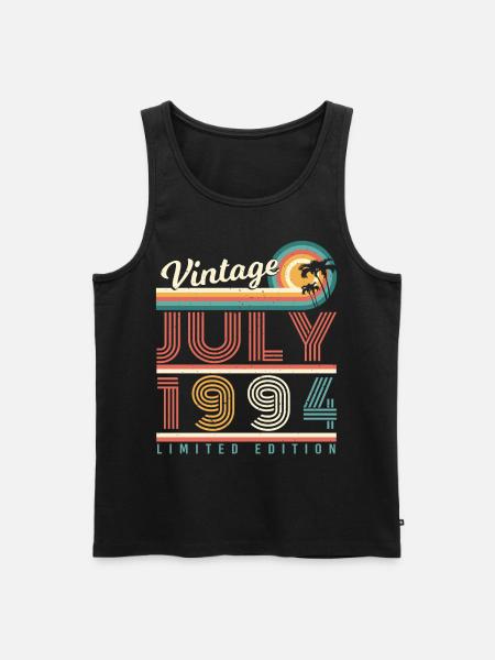 1994 Juli Geschenkidee - Männer Premium Bio Tank Top - Schwarz